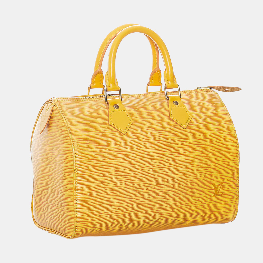 

Louis Vuitton Yellow Epi Speedy 25