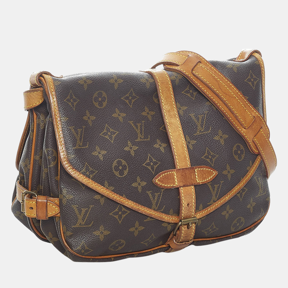 

Louis Vuitton Brown Monogram Saumur 30