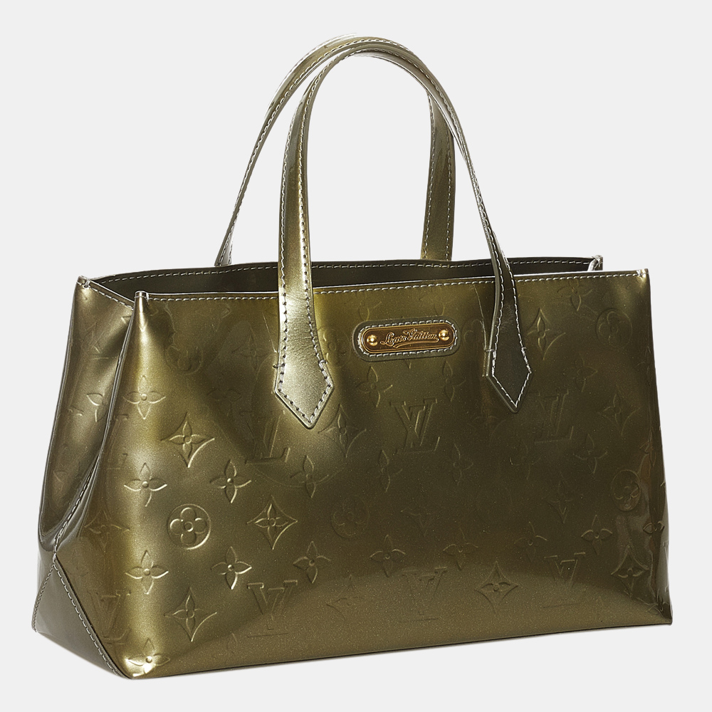 

Louis Vuitton Green Vernis Wilshire PM