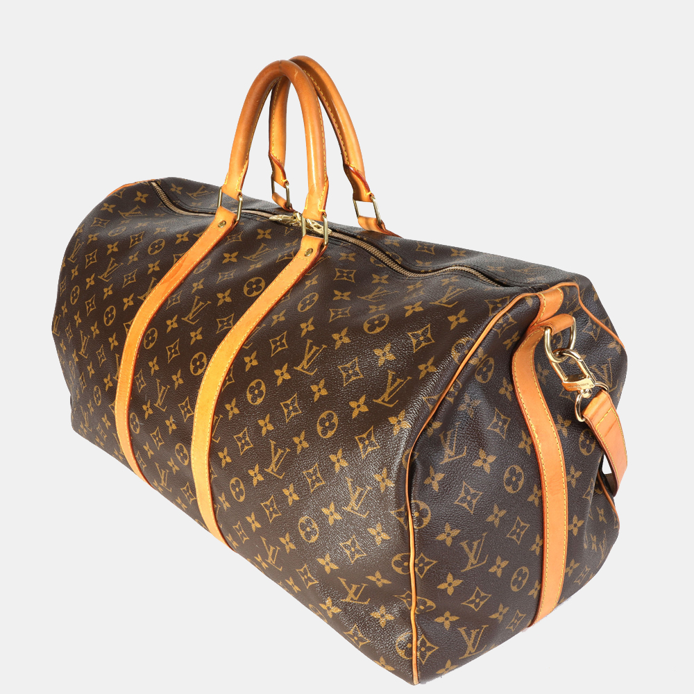 

Louis Vuitton Monogram Canvas Keepall Bandoulière 55 Bag, Brown