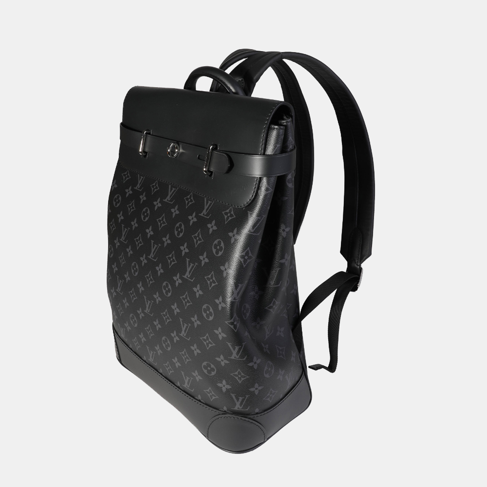

Louis Vuitton Monogram Eclipse Canvas Steamer Backpack, Black
