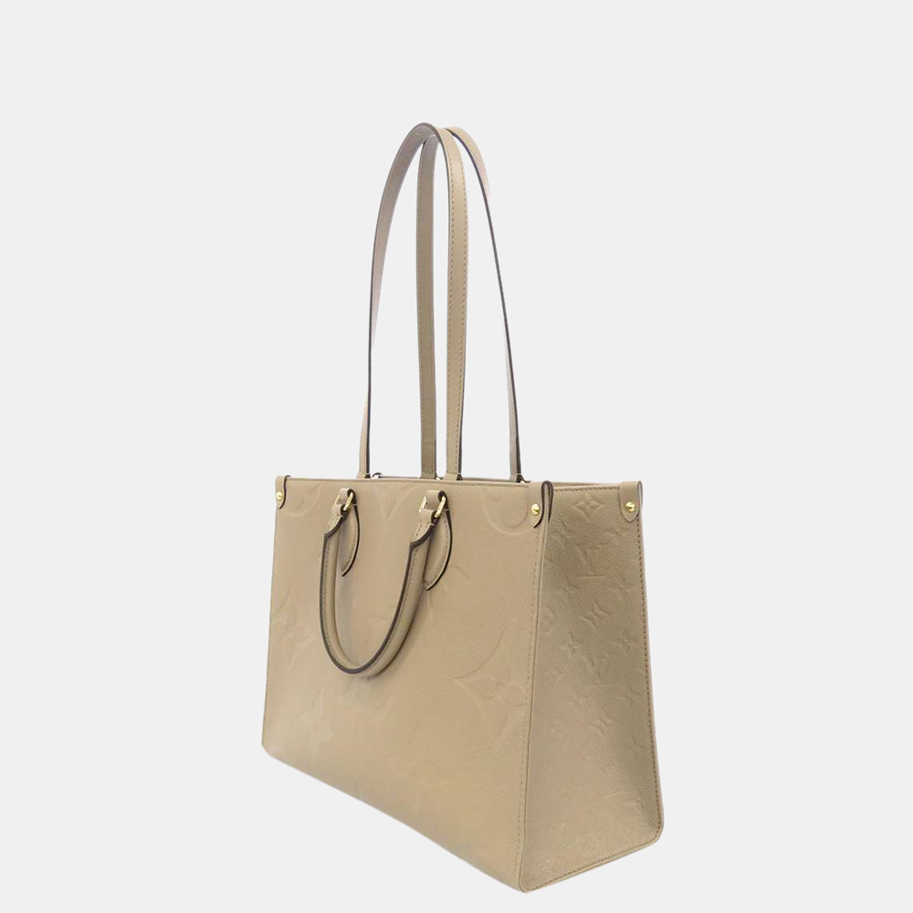 

Louis Vuitton Brown Monogram Empreinte Leather OnTheGo MM Tote Bag
