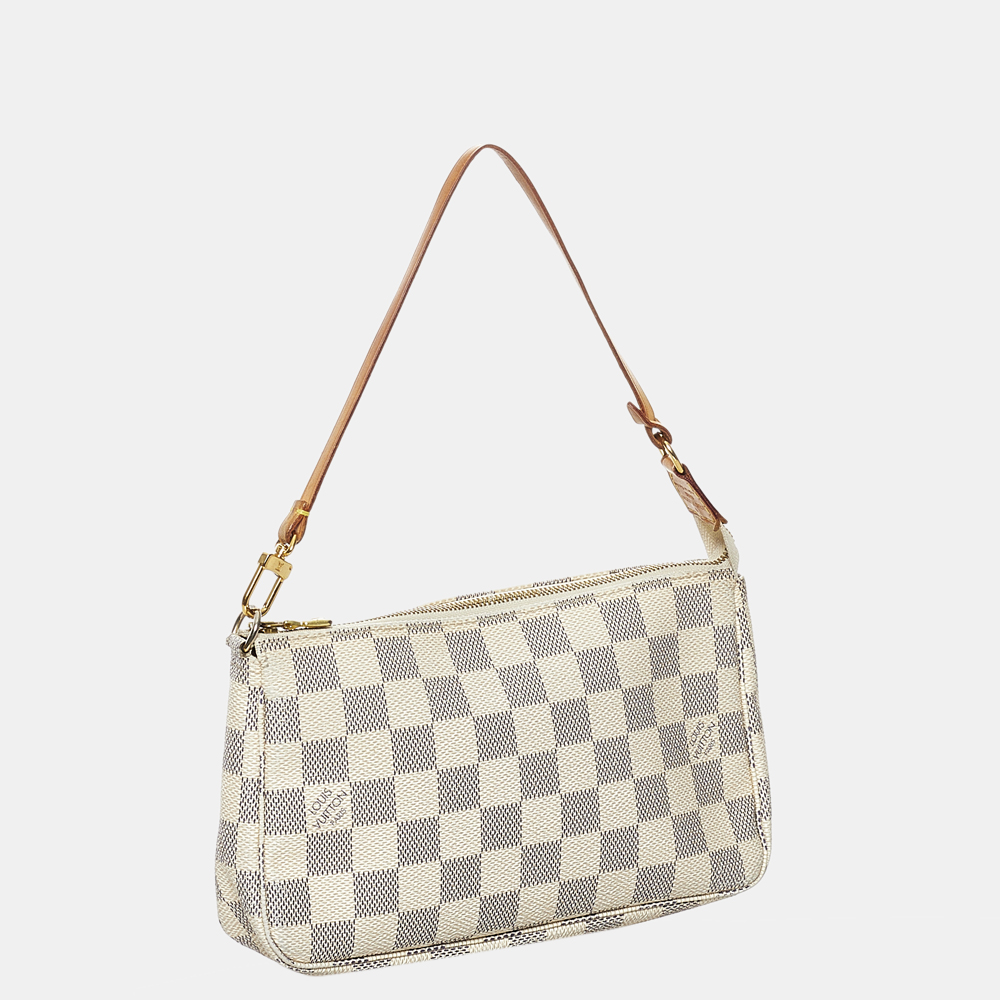 

Louis Vuitton White Damier Azur Pochette Accessoires, Blue