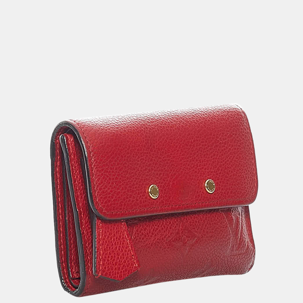 

Louis Vuitton Red Monogram Empreinte Compact Wallet