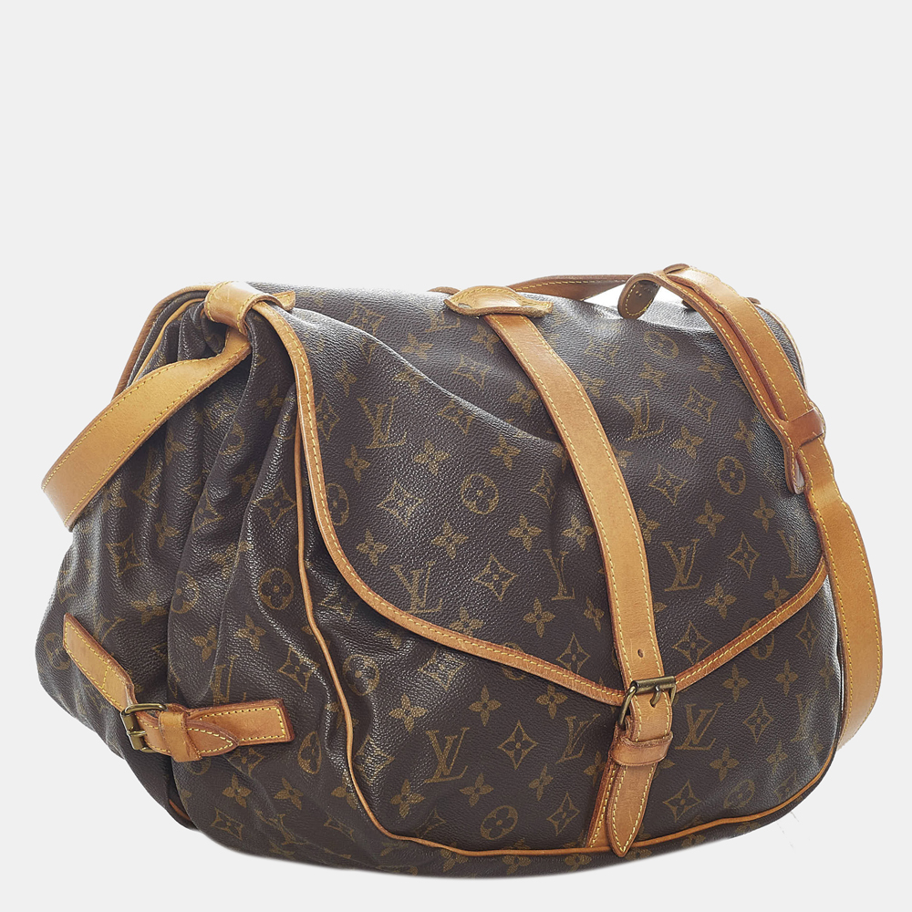 

Louis Vuitton Brown Monogram Saumur 35