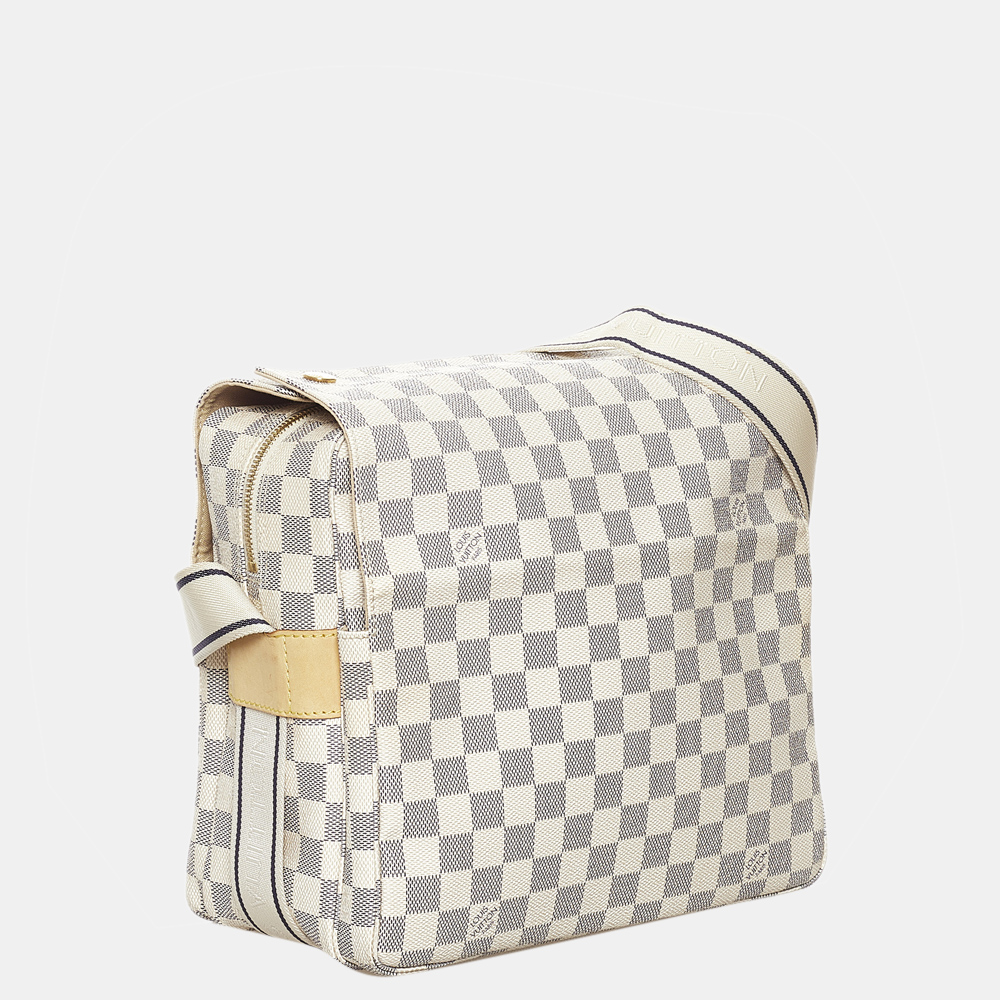 

Louis Vuitton White Damier Azur Naviglio, Blue