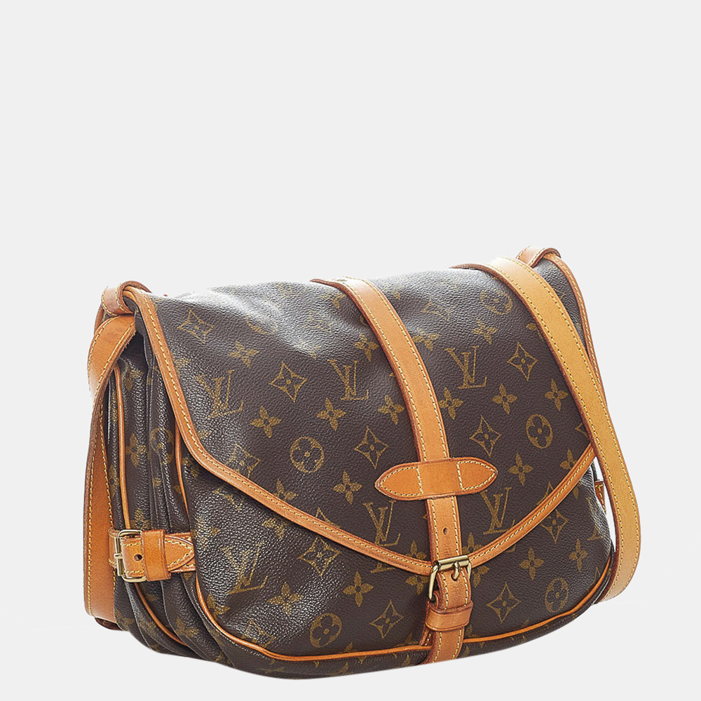 

Louis Vuitton Brown Monogram Saumur 30