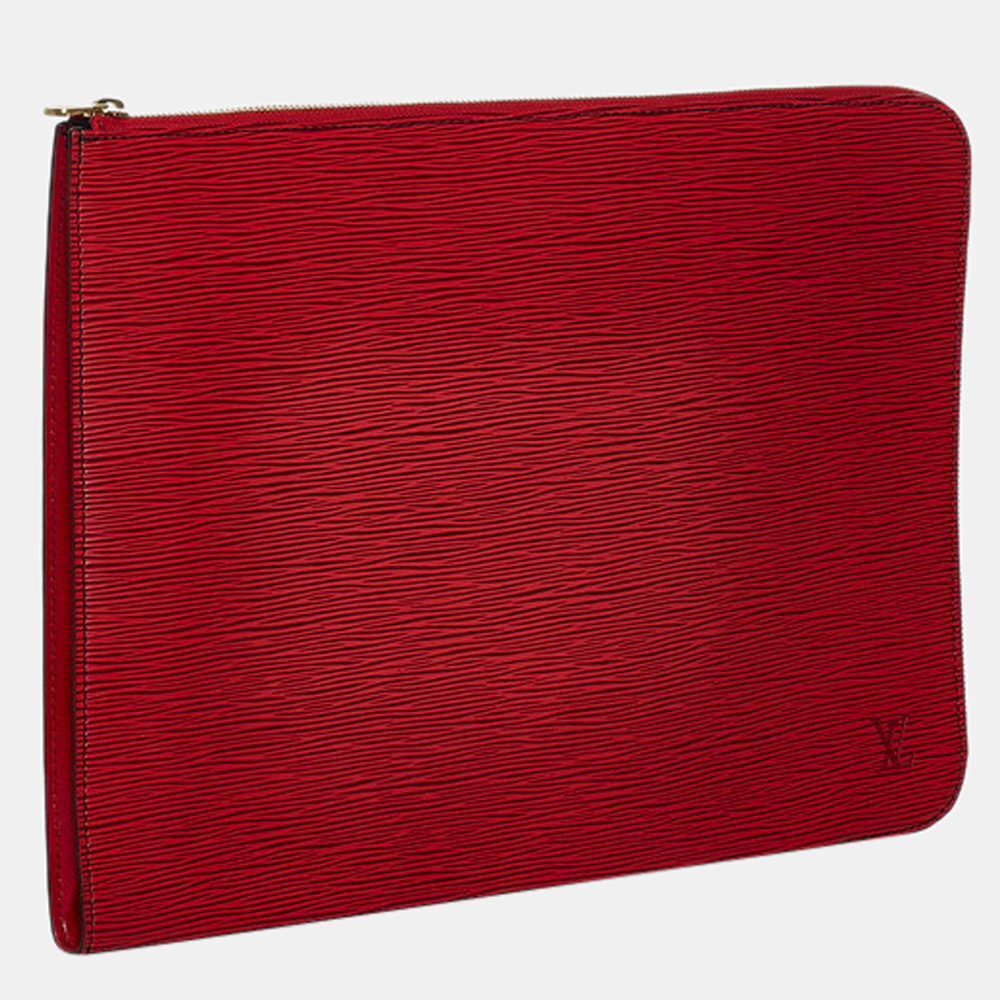 

Louis Vuitton Red Epi Leather Poche Documents Portfolio
