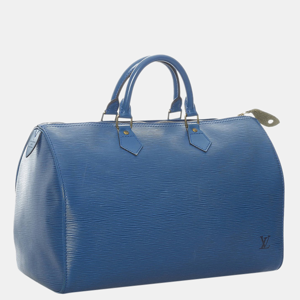 

Louis Vuitton Blue Epi Leather Speedy 40 Bag