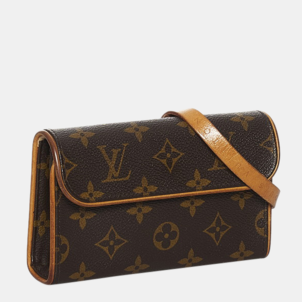 

Louis Vuitton Brown Monogram Canvas Pochette Florentine Bag