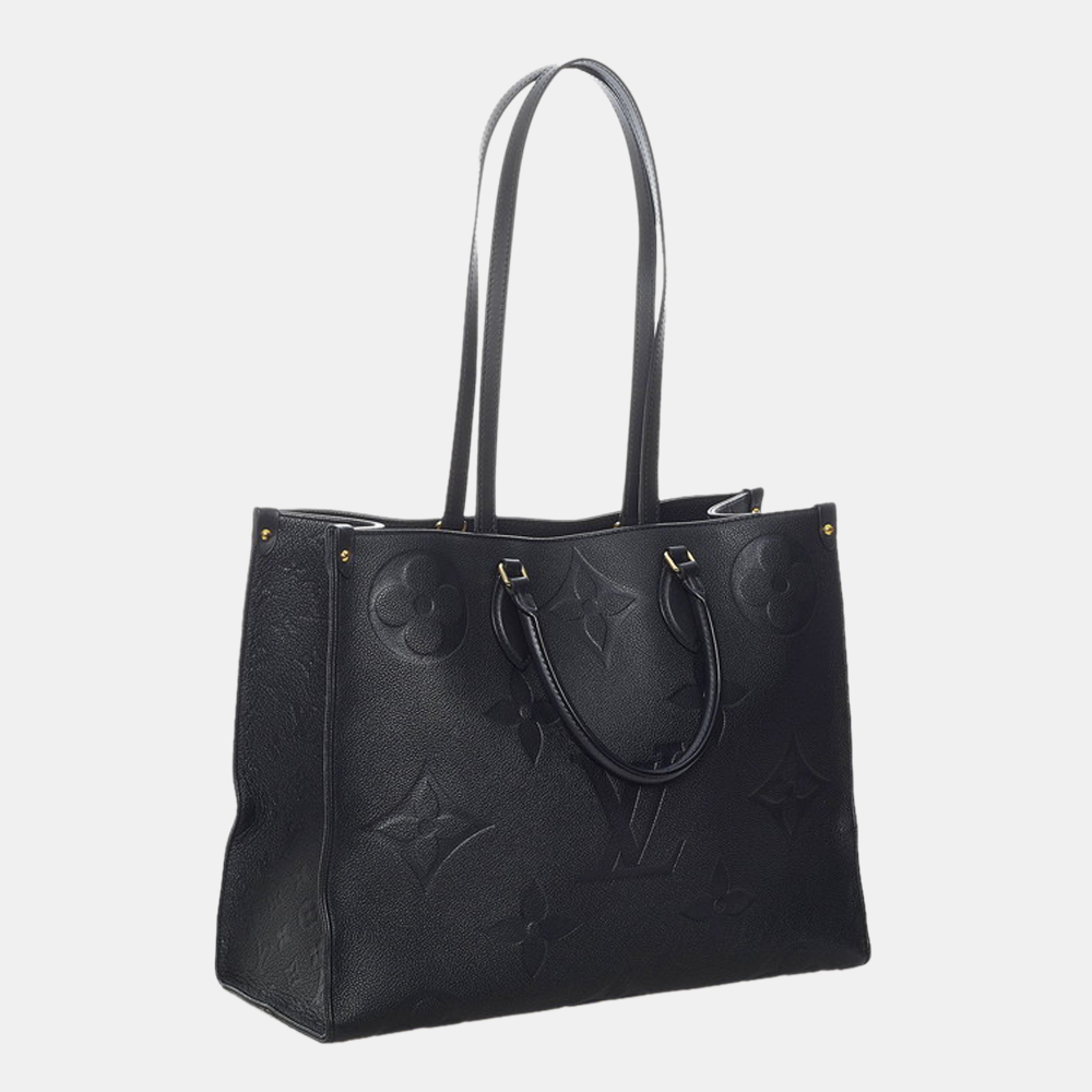 

Louis Vuitton Black Monogran Empreinte Leather OntheGo GM Bag