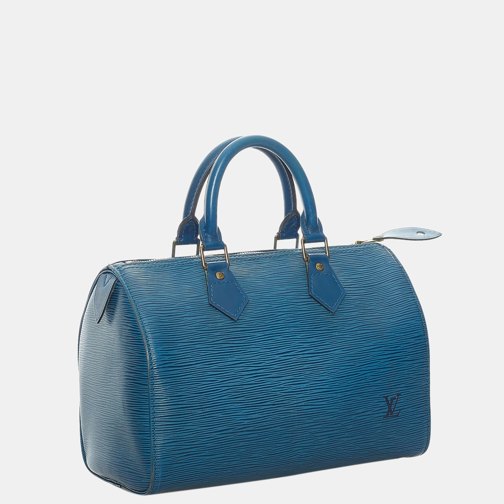 

Louis Vuitton Blue Epi Speedy 25