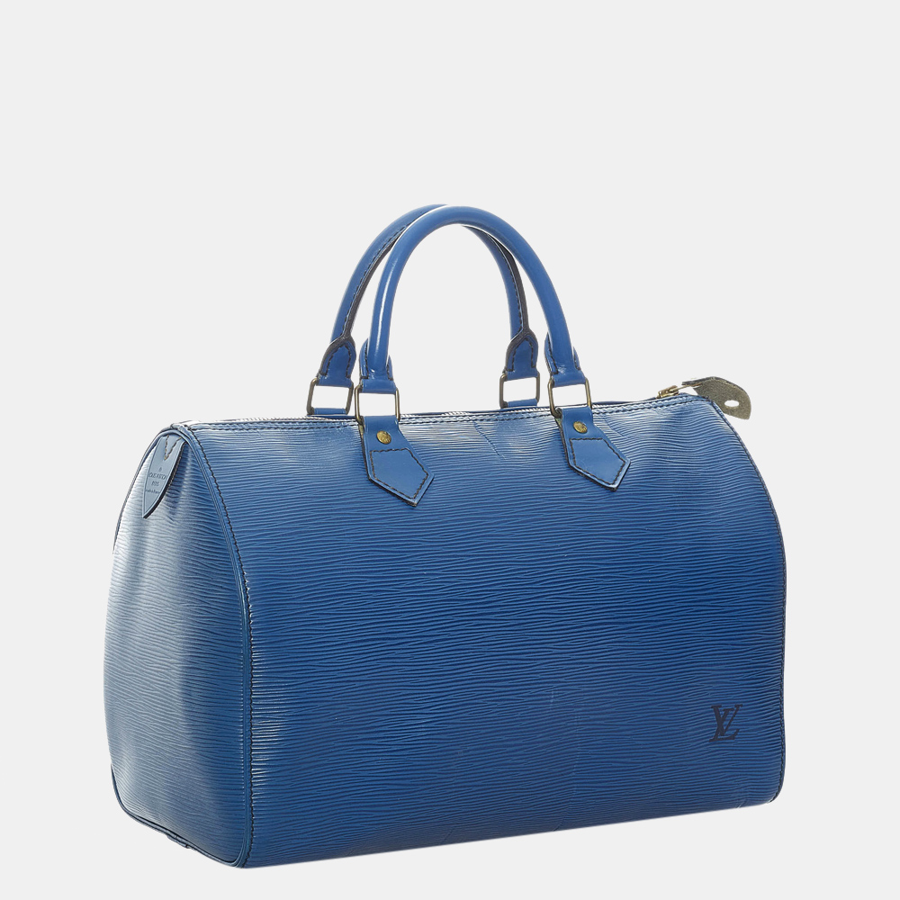

Louis Vuitton Blue Epi Speedy 35