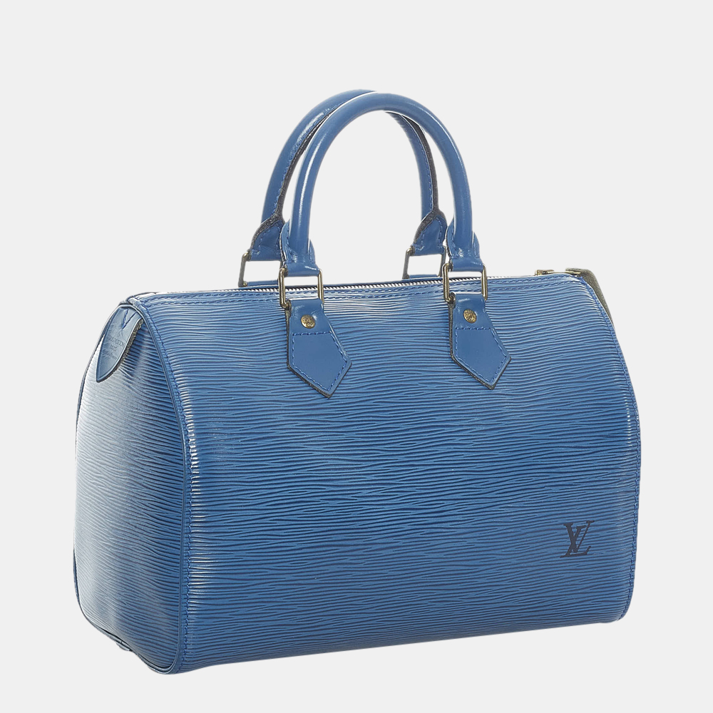 

Louis Vuitton Blue Epi Speedy 25