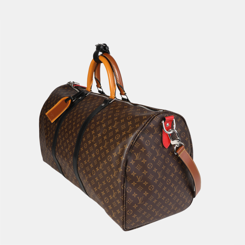 

Louis Vuitton Brown Monogram Canvas Patchwork Keepall Bandoulière 50 Duffle Bag