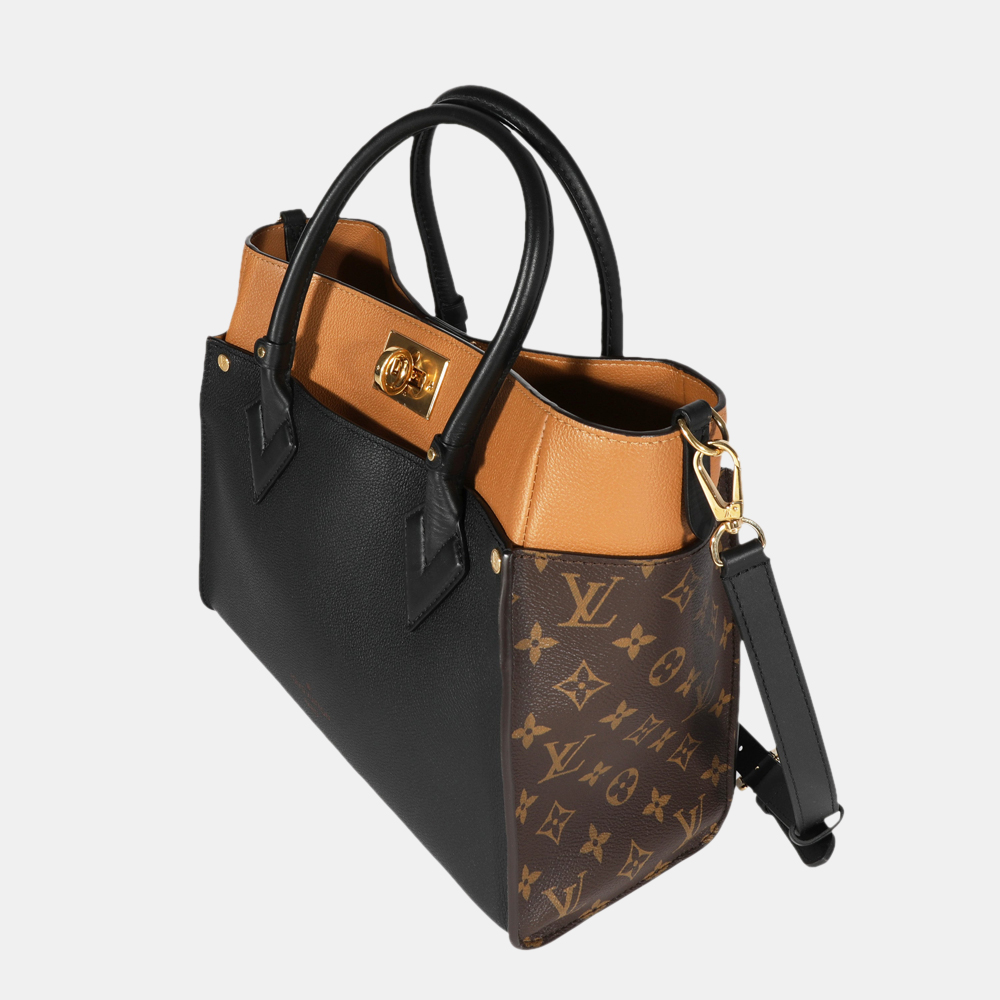 

Louis Vuitton Monogram Canvas & Black Calfskin On My Side PM Tote