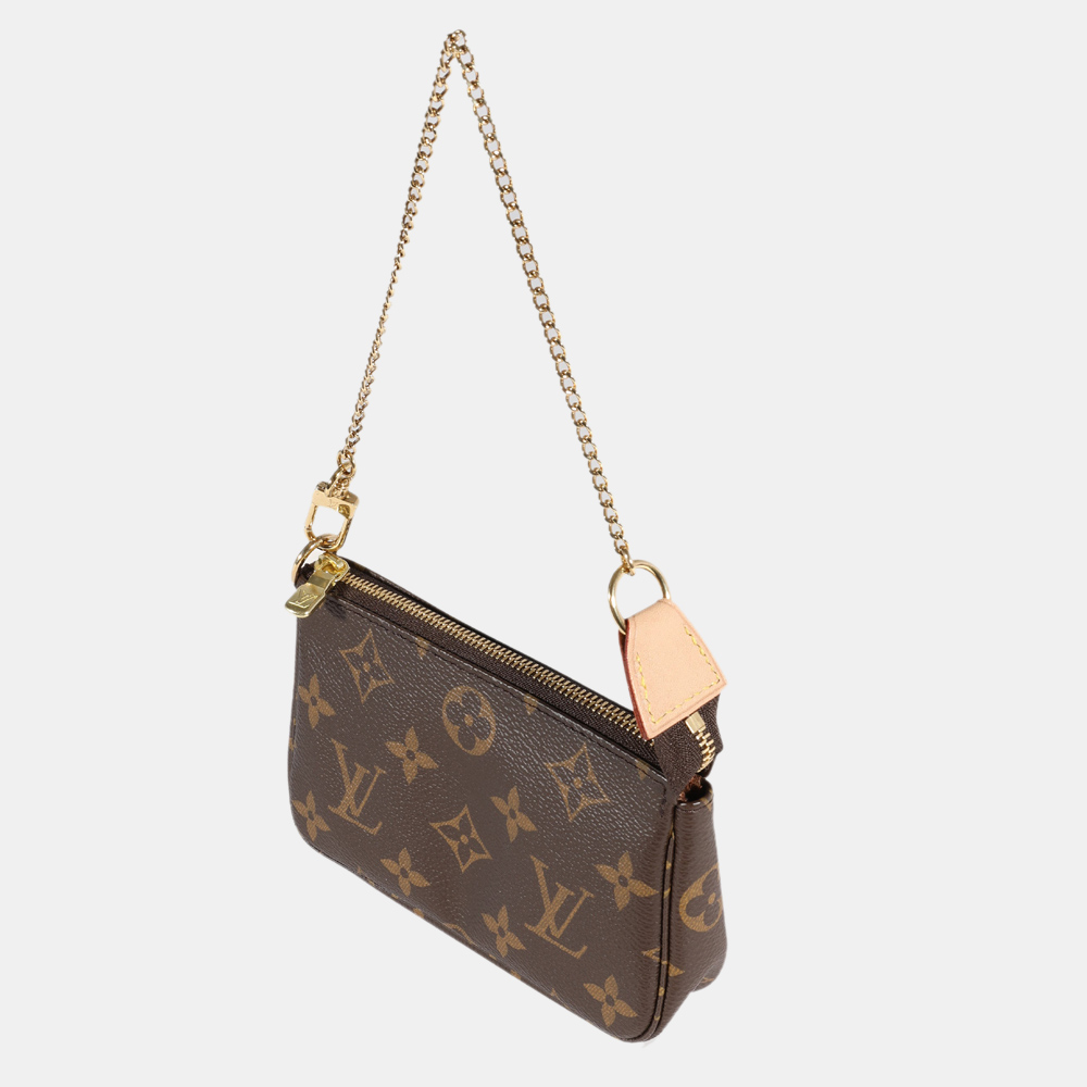 

Louis Vuitton Monogram Canvas Mini Pochette Accessoires bag, Brown