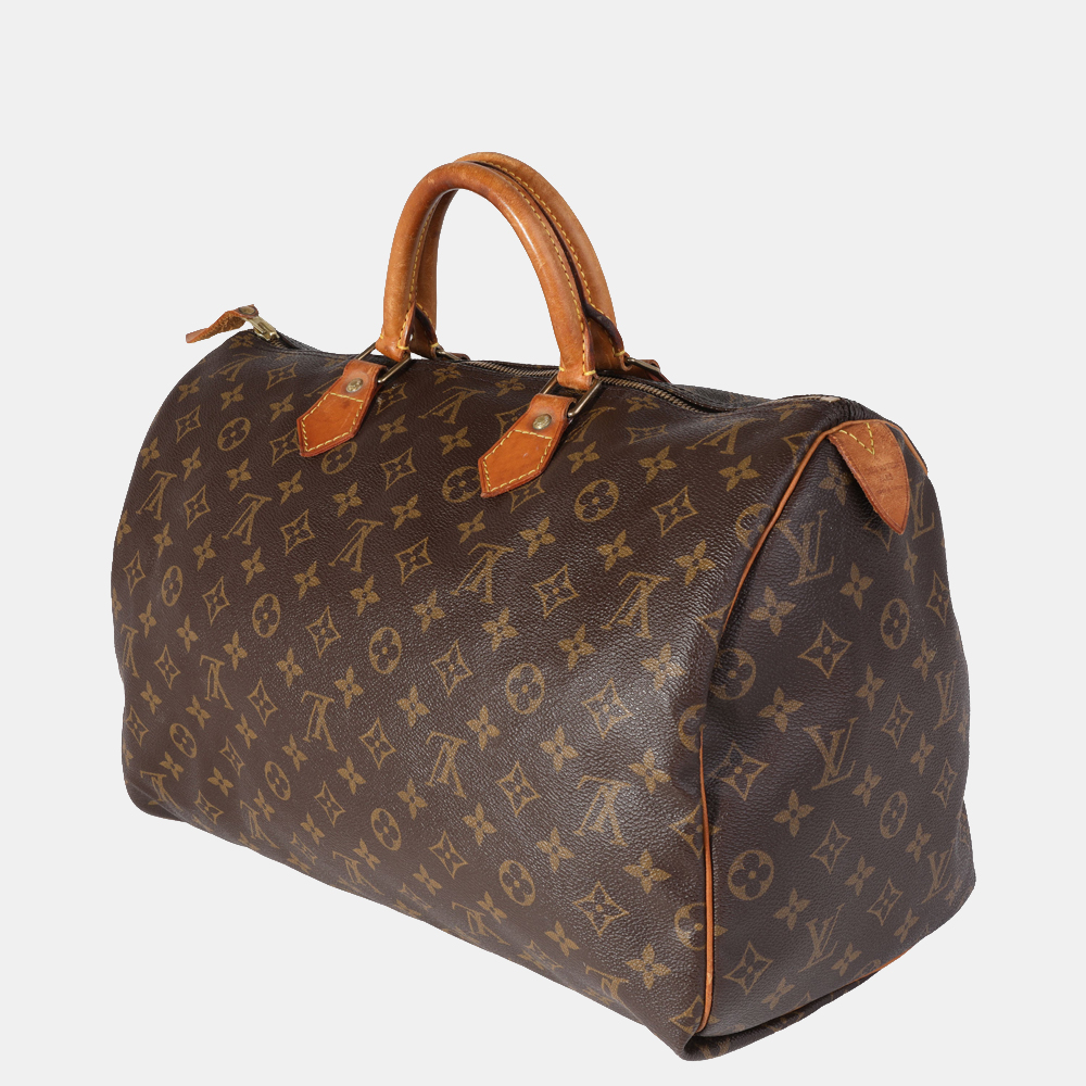 

Louis Vuitton Brown Monogram Canvas Speedy 40 Satchel Bag
