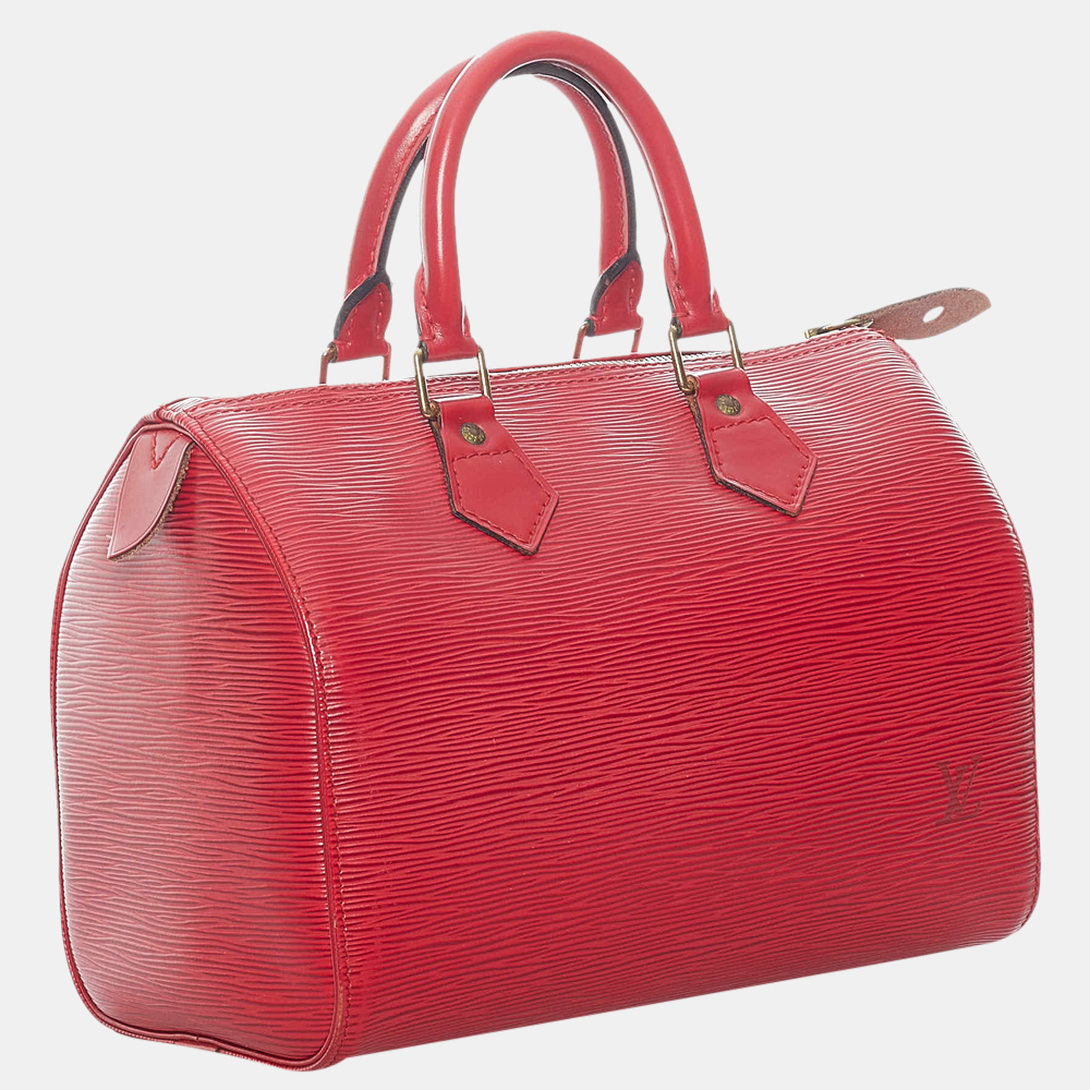 

Louis Vuitton Red Epi Speedy 25