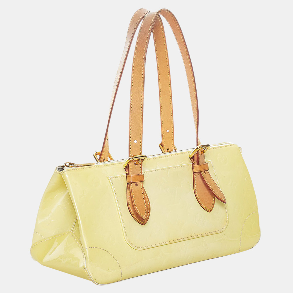 

Louis Vuitton Yellow/Brown Vernis Rosewood
