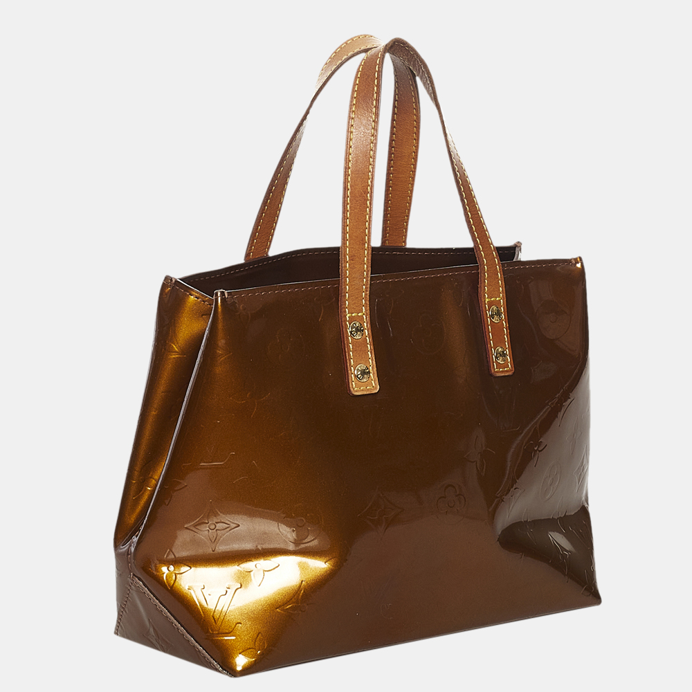 

Louis Vuitton Gold/Brown Vernis Reade PM