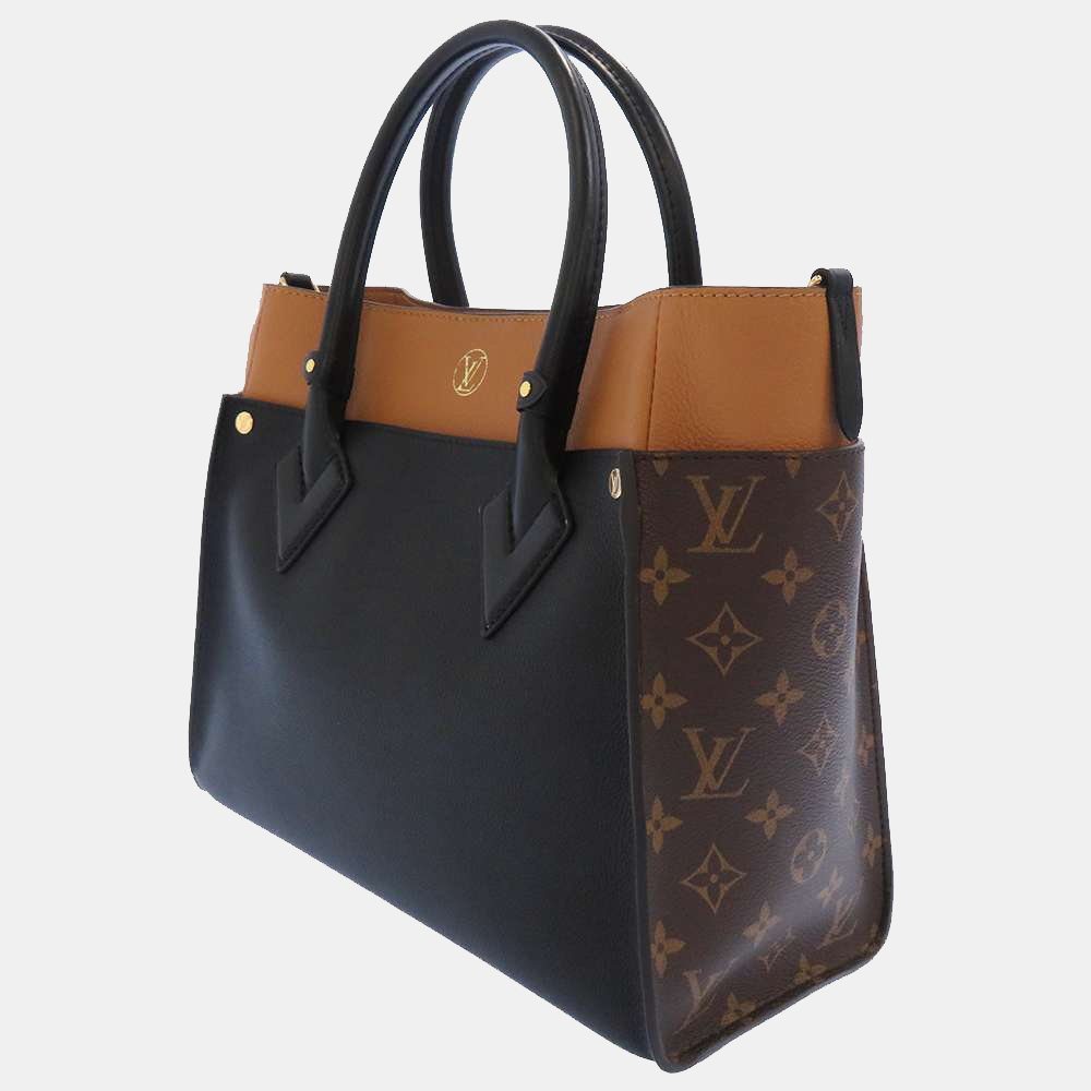 

Louis Vuitton Brown Monogram Leather On My Side MM Tote Bag