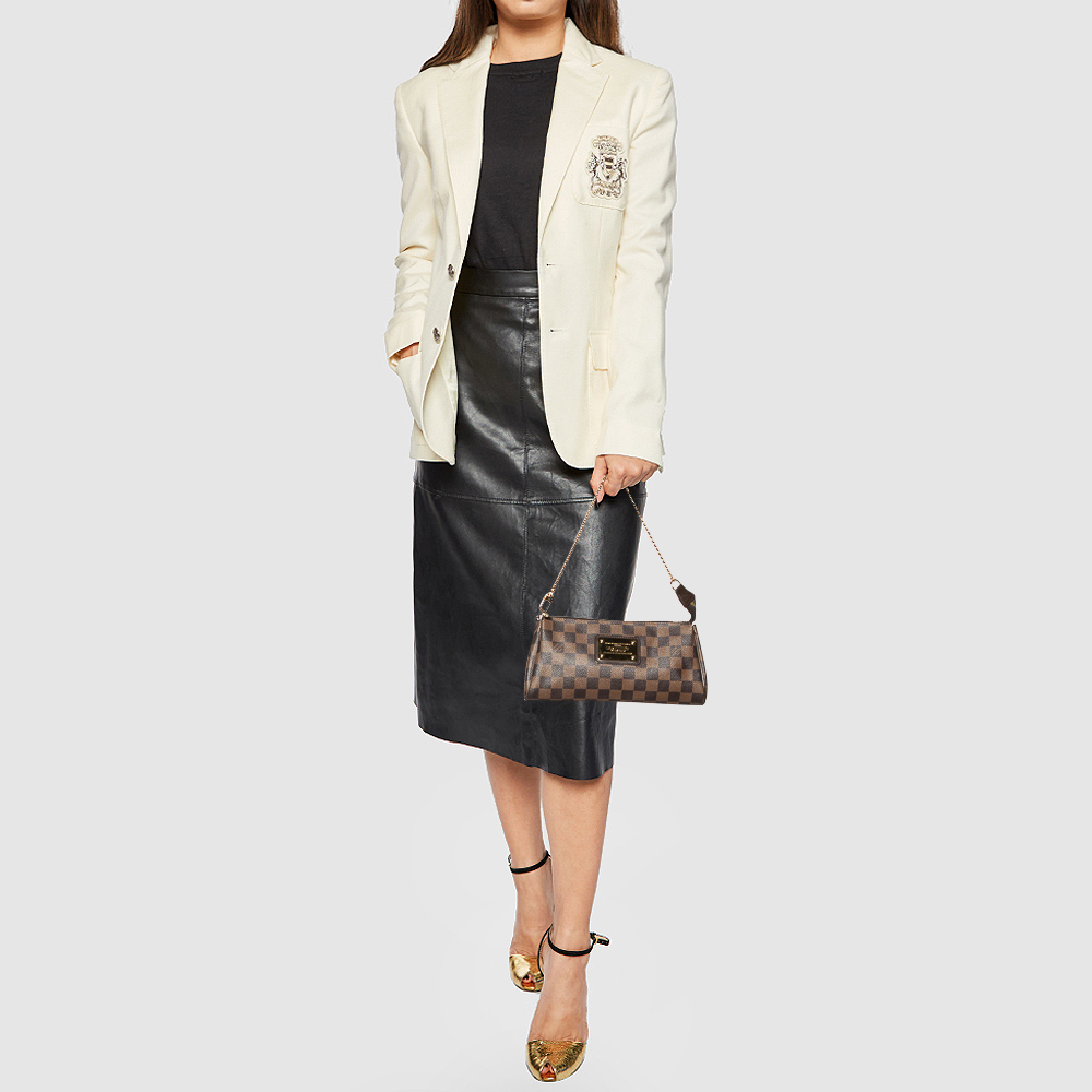 

Louis Vuitton Damier Ebene Canvas Eva Pochette, Brown