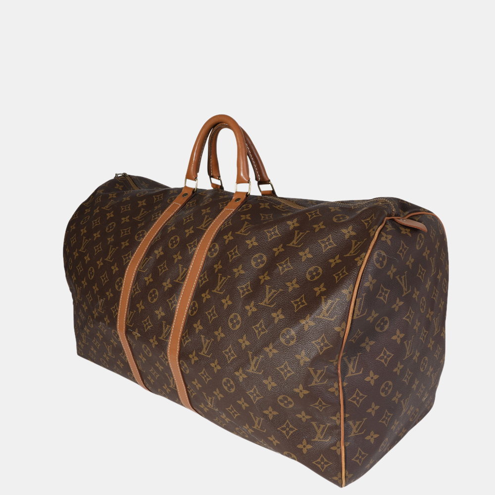 

Louis Vuitton Brown Monogram Canvas Keepall 60 Duffel Bag