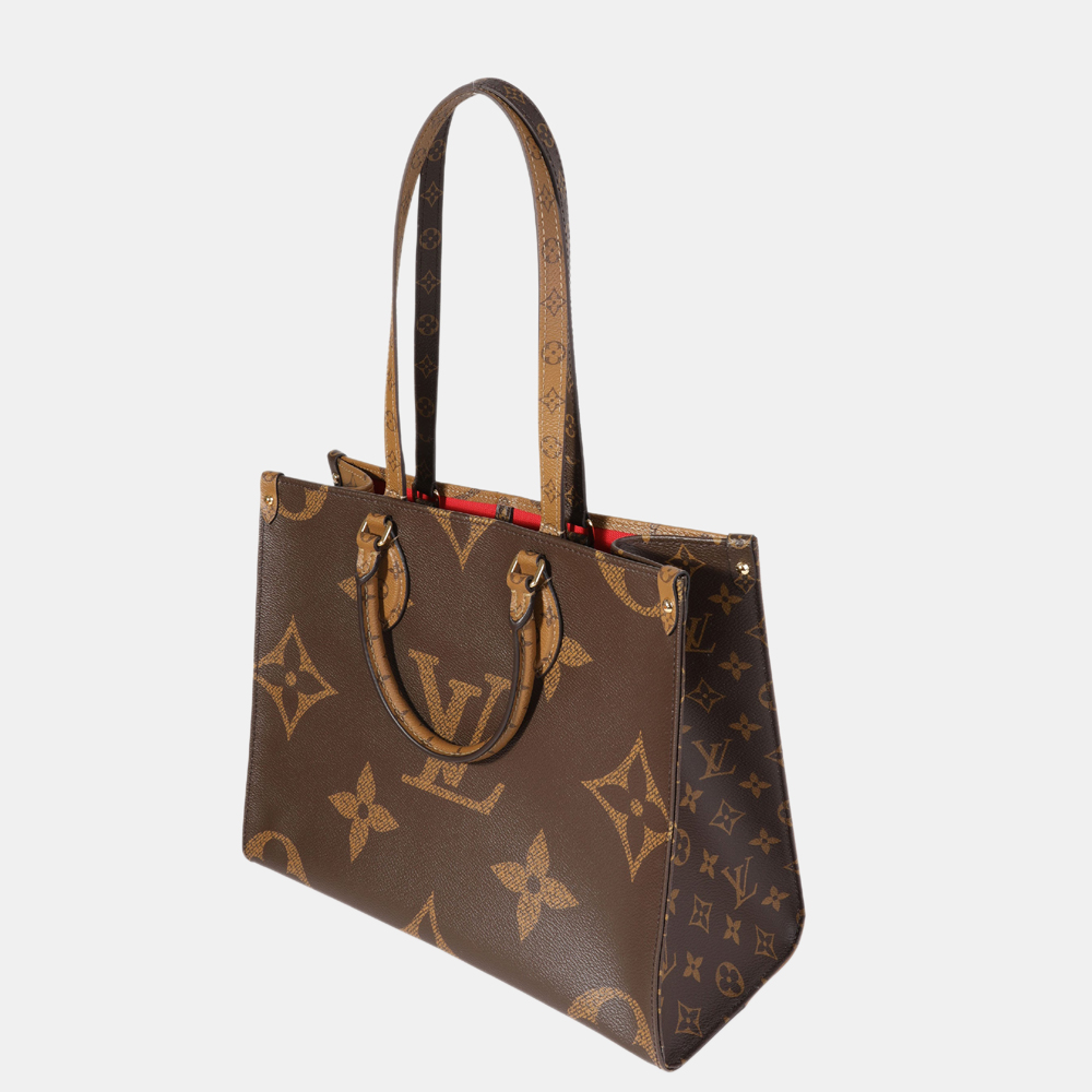 

Louis Vuitton Brown Monogram Canvas Reverse Onthego PM Tote Bag