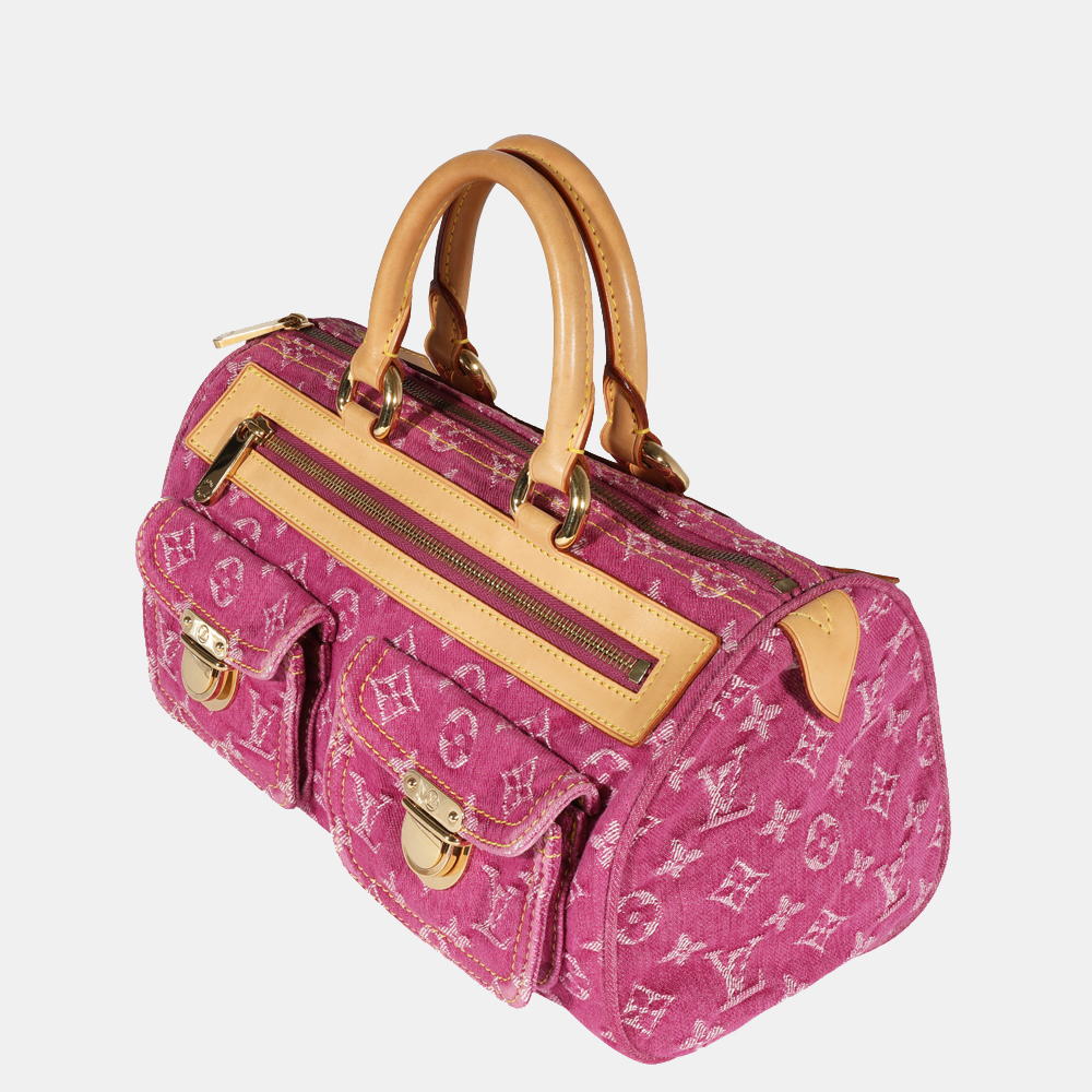 

Louis Vuitton Pink Monogram Denim Neo Speedy Satchel Bag