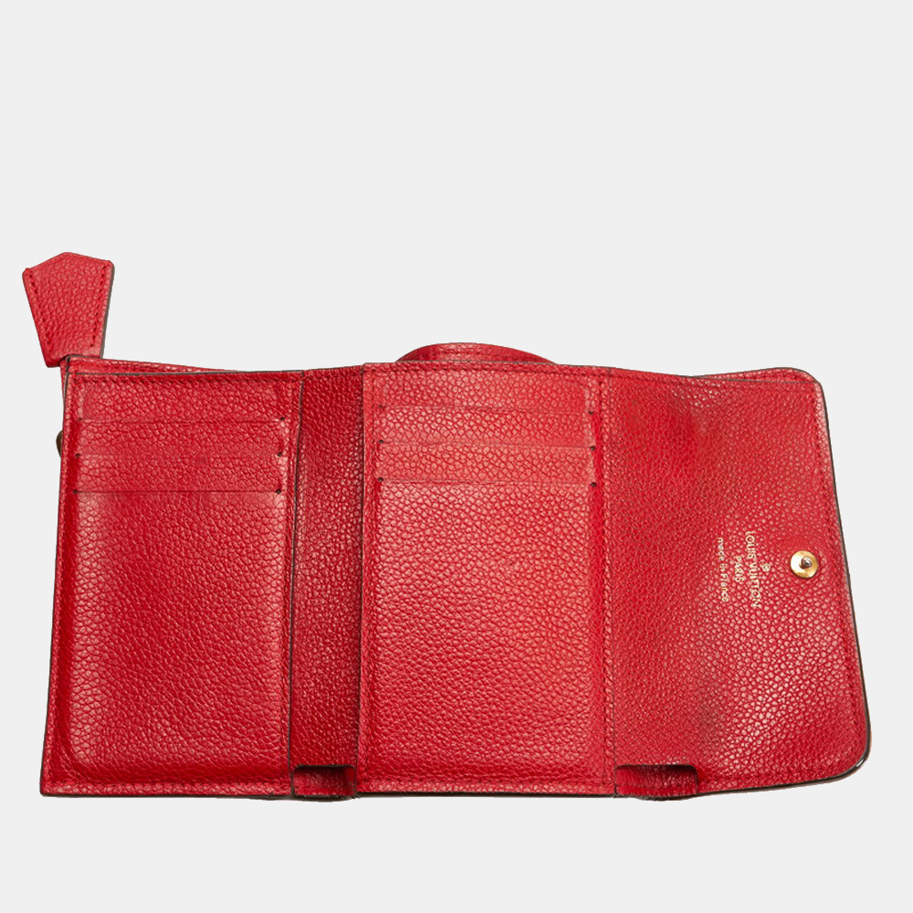 

Louis Vuitton Red Leather Empreinte Pont Neuf Compact Wallet