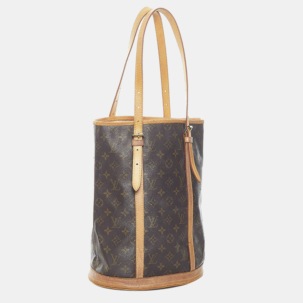 

Louis Vuitton Brown Monogram Canvas Bucket GM Tote Bag