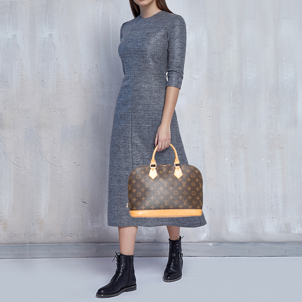 

Louis Vuitton Monogram Canvas Alma PM Bag, Brown