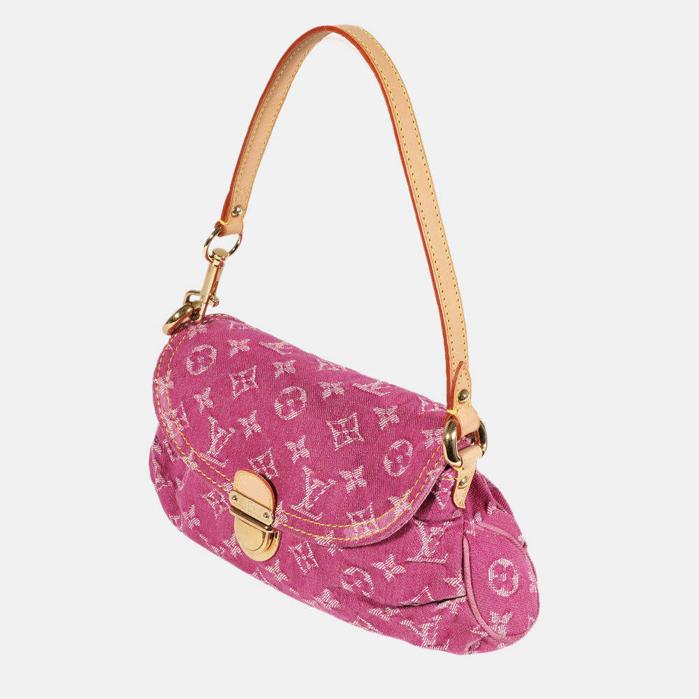 

Louis Vuitton Pink Monogram Denim Pleaty Bag