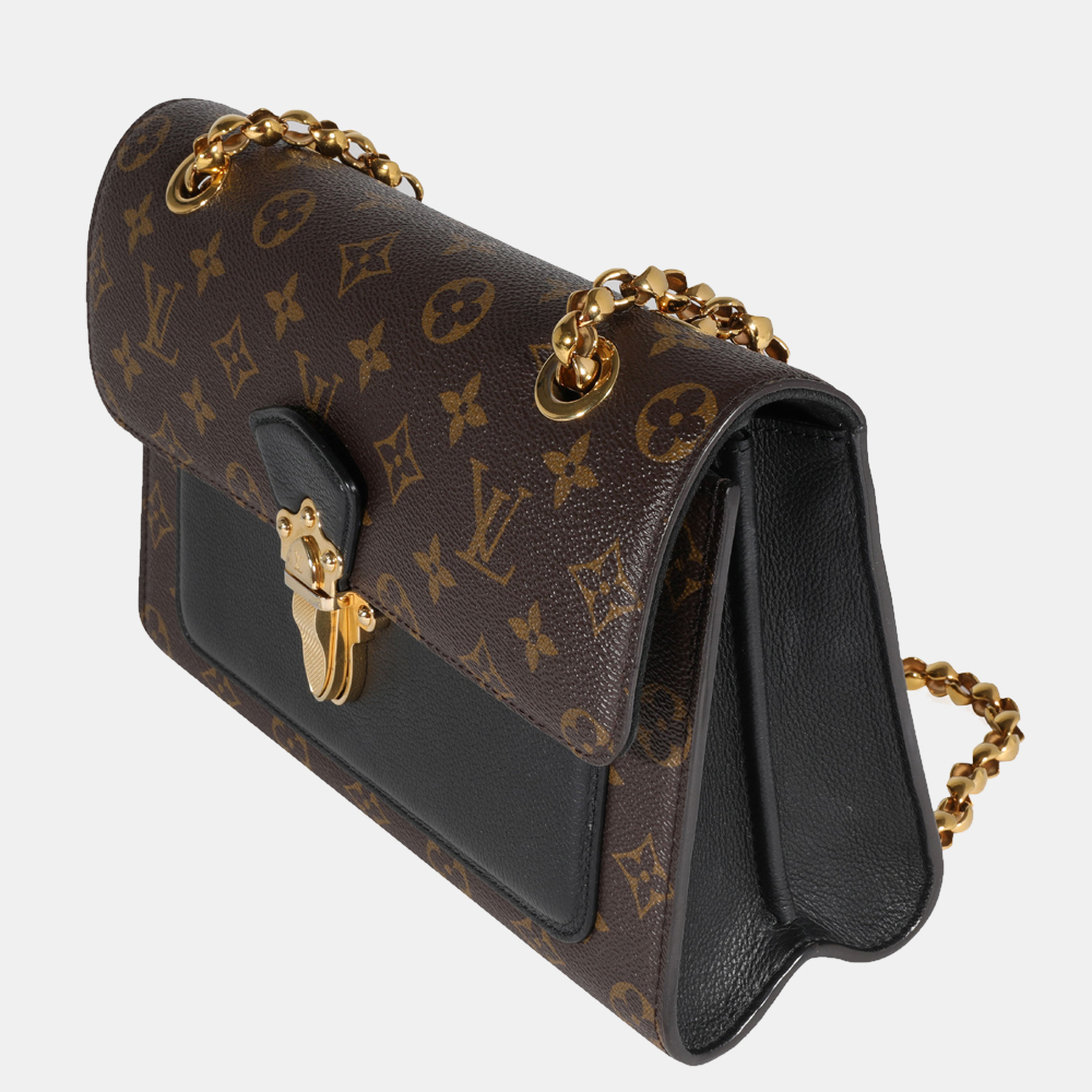 

Louis Vuitton Monogram Canvas Black Leather Victoire Bag