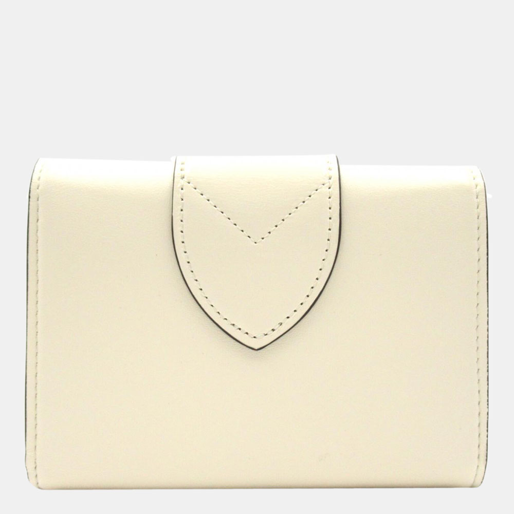 

Louis Vuitton White Leather Pont 9 Compact Wallet