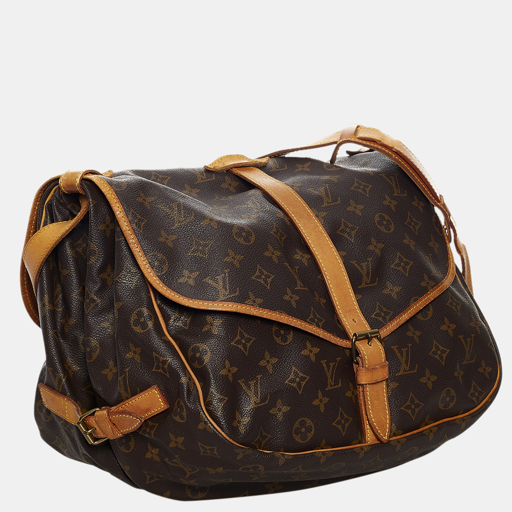 

Louis Vuitton Brown Monogram Saumur 35