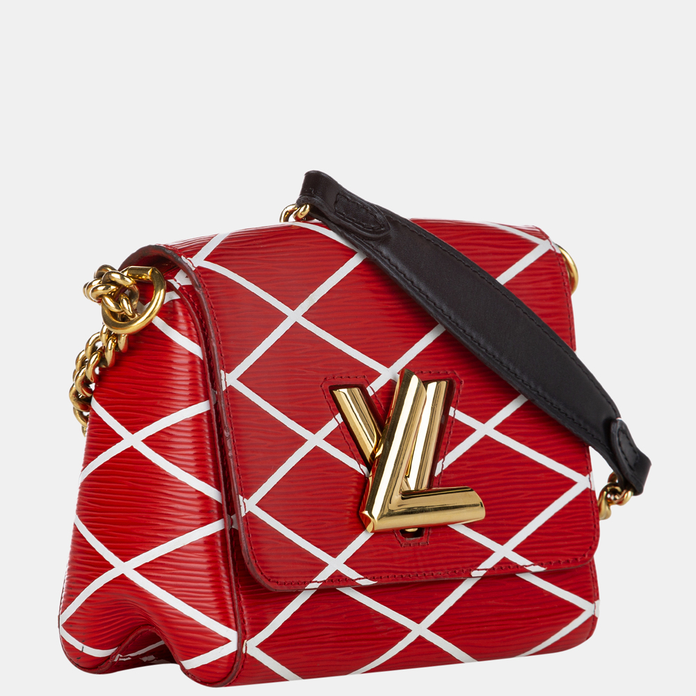 

Louis Vuitton Red/White Epi Malletage Twist PM