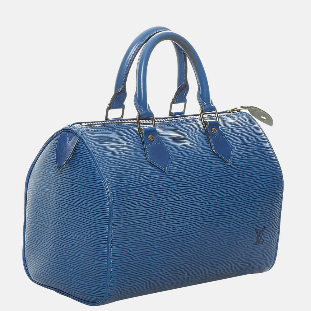 

Louis Vuitton Blue Epi Speedy 25