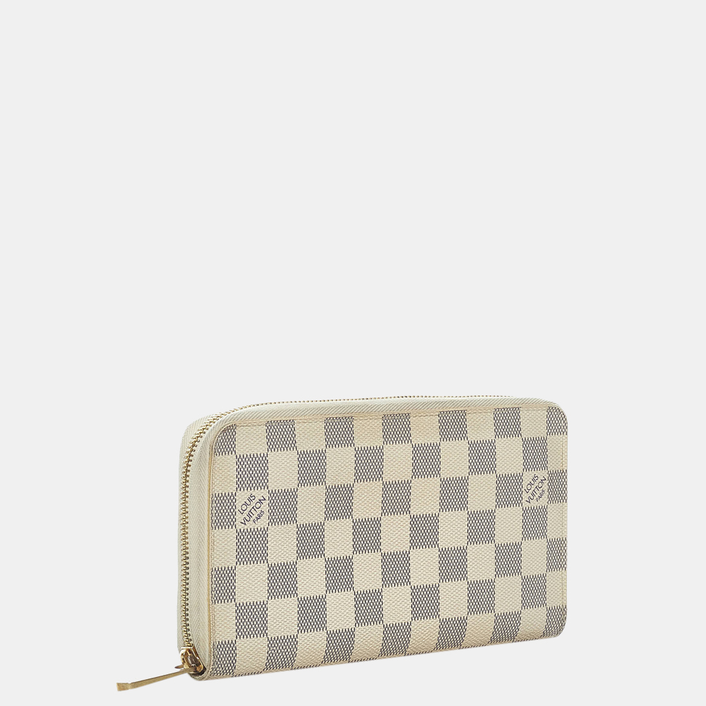 

Louis Vuitton White/Blue Damier Azur Zippy Wallet