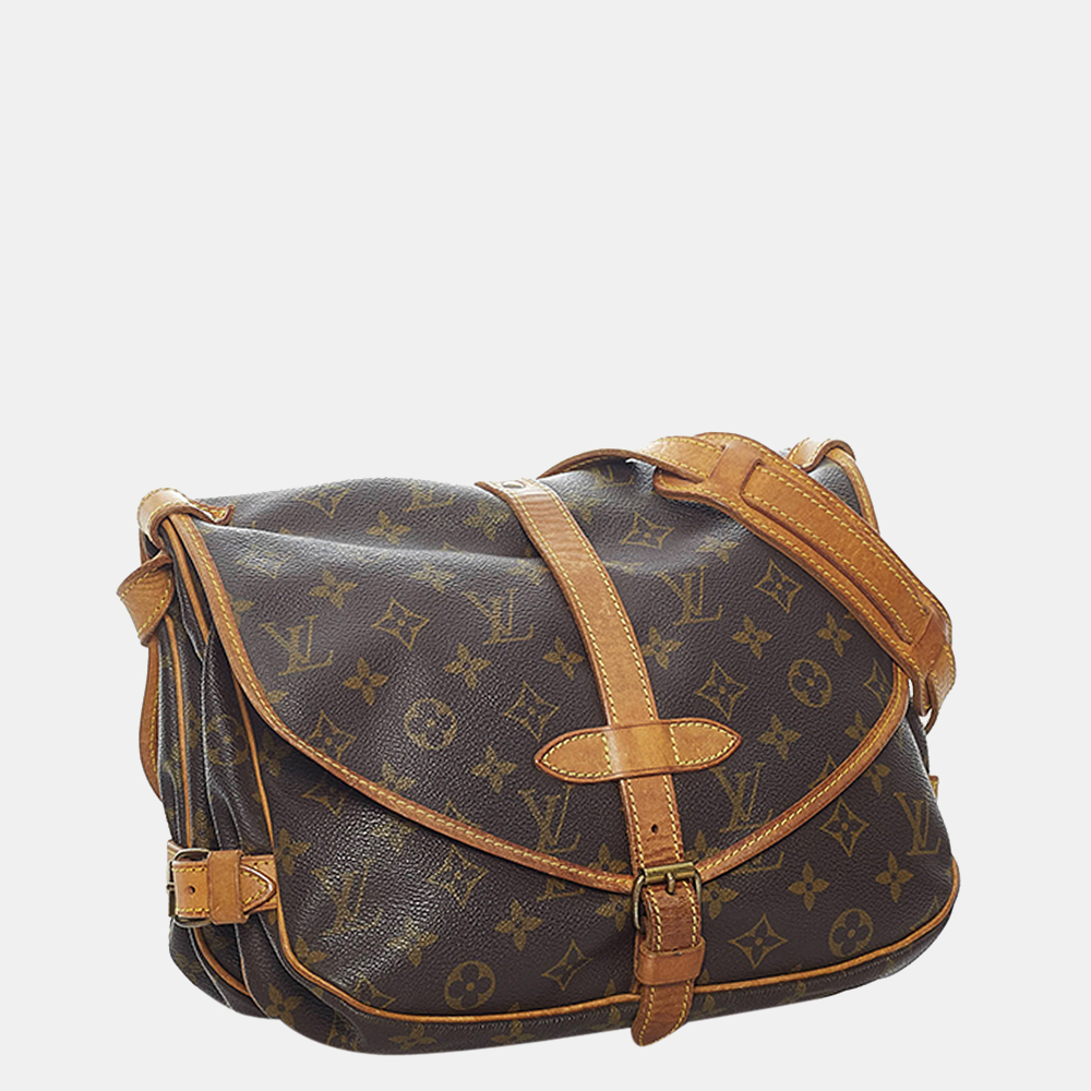 

Louis Vuitton Brown Monogram Saumur 30