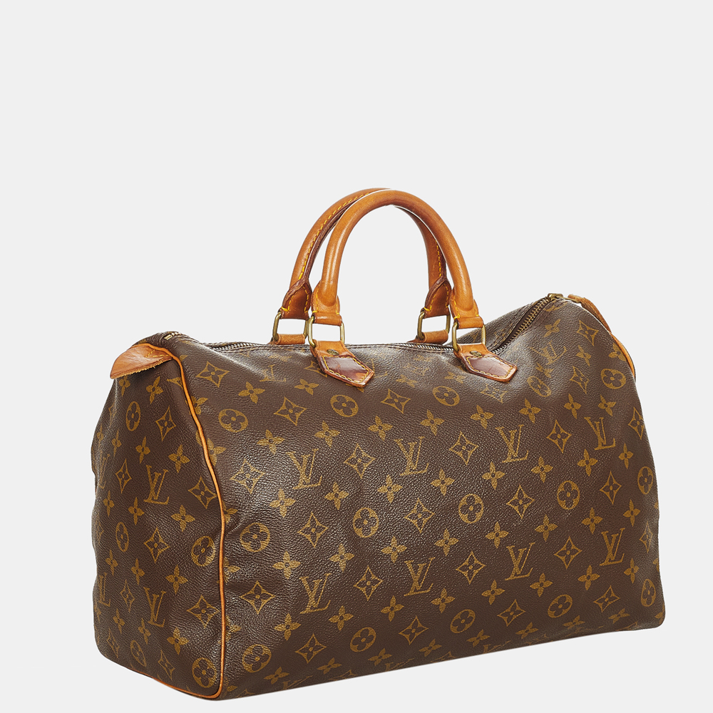 

Louis Vuitton Brown Monogram Speedy 35