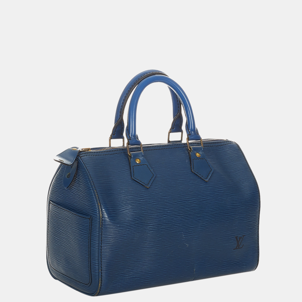 

Louis Vuitton Blue Epi Speedy 25