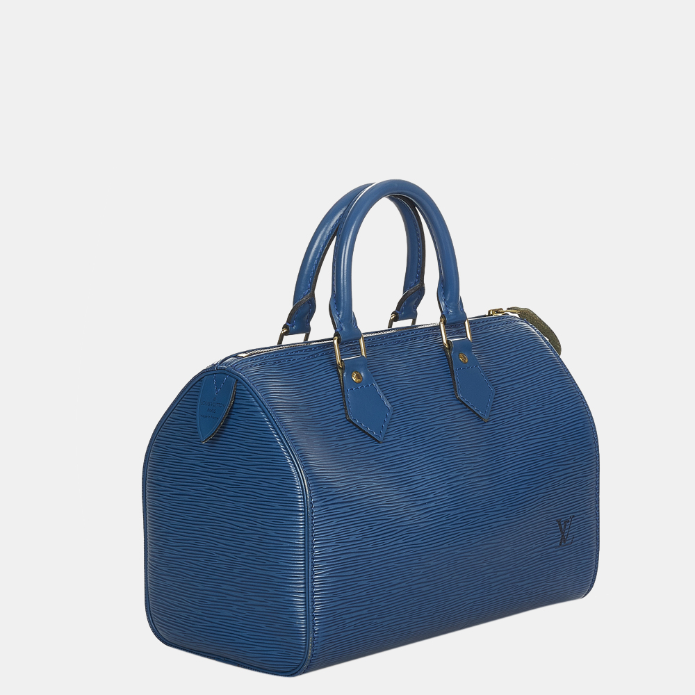 

Louis Vuitton Blue Epi Speedy 25