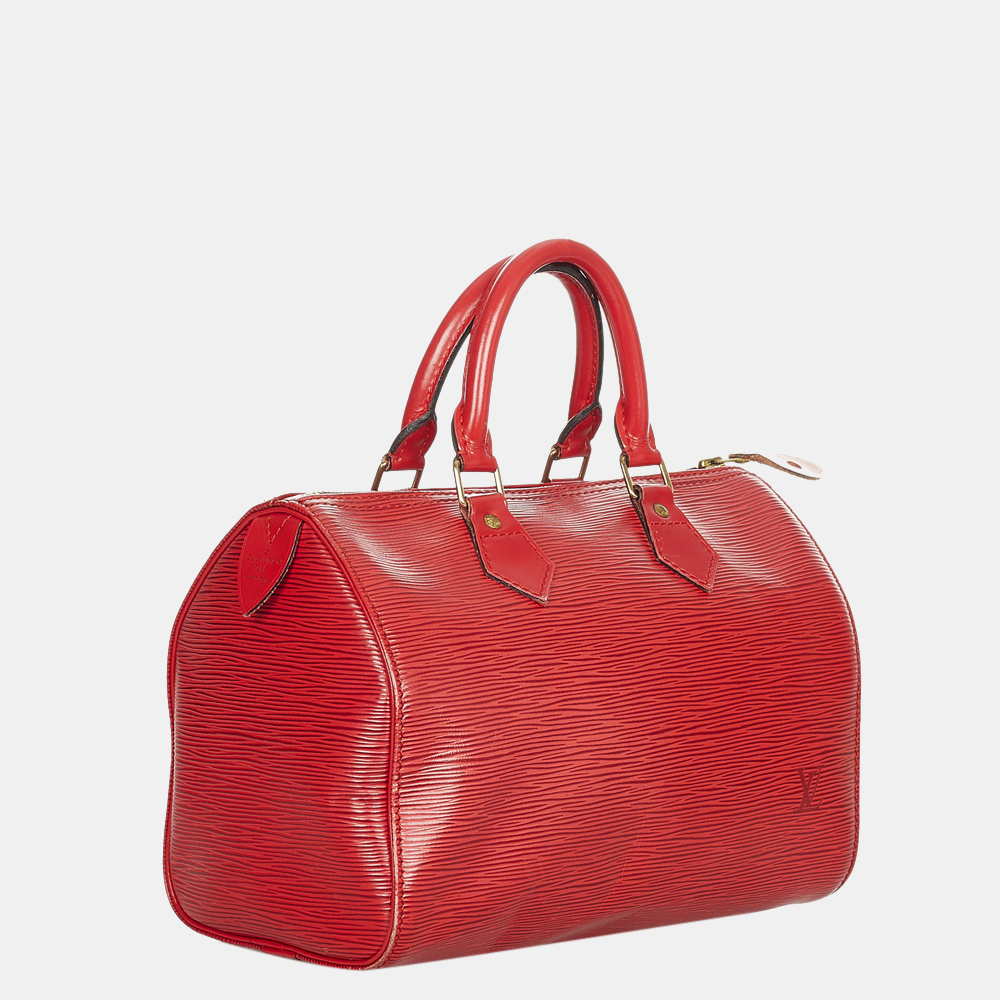 

Louis Vuitton Red Epi Speedy 25