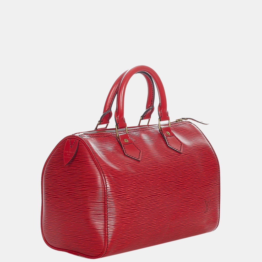 

Louis Vuitton Red Epi Speedy 25