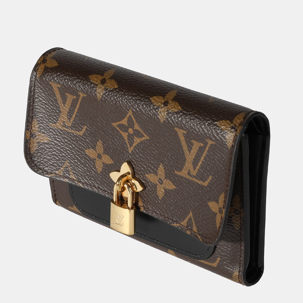 

Louis Vuitton Monogram Canvas Flower Compact Wallet, Brown