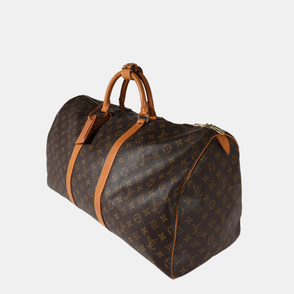 

Louis Vuitton Brown Monogram Canvas Vintage Keepall 55 Duffle Bag