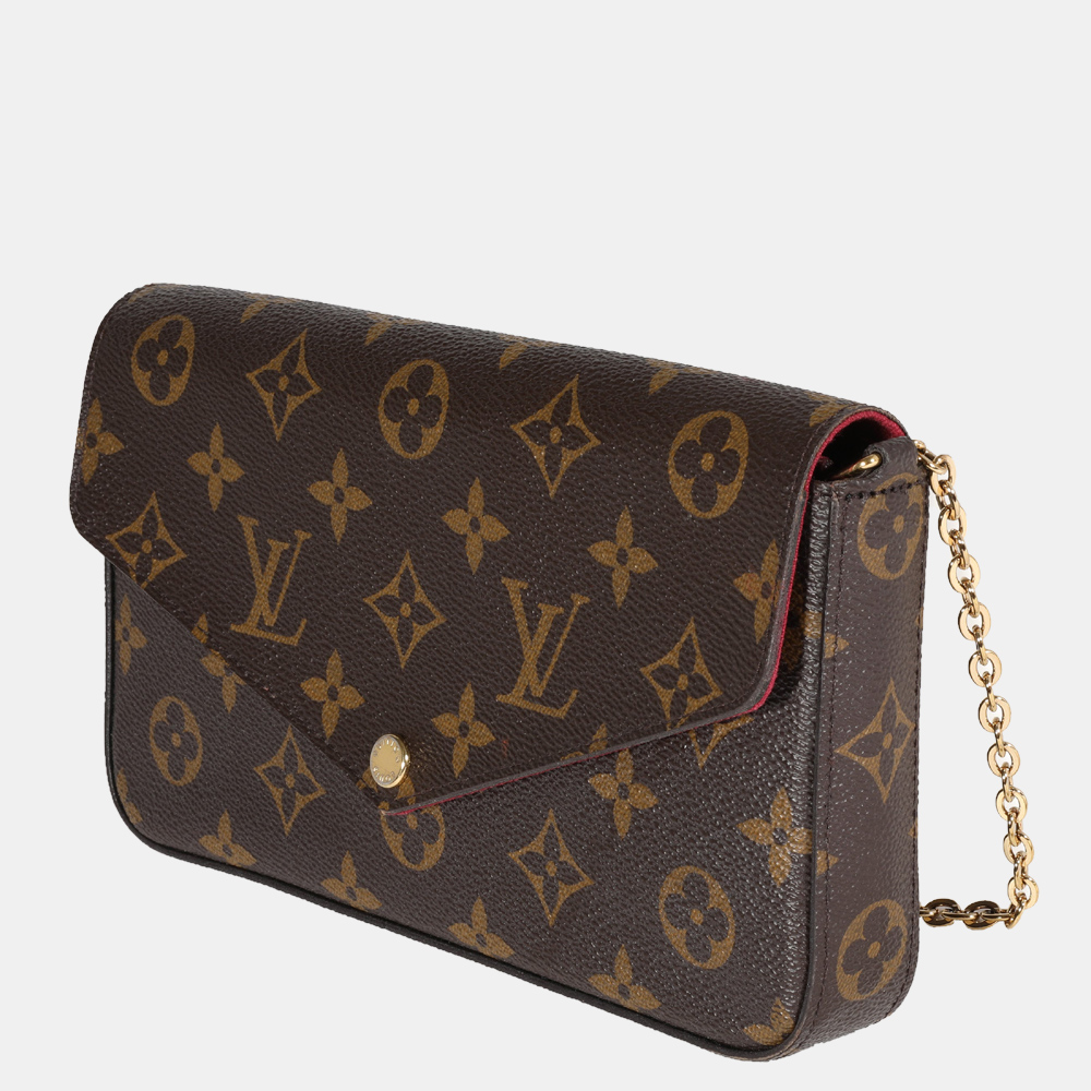 

Louis Vuitton Monogram Canvas Felicie Pochette Bag, Brown