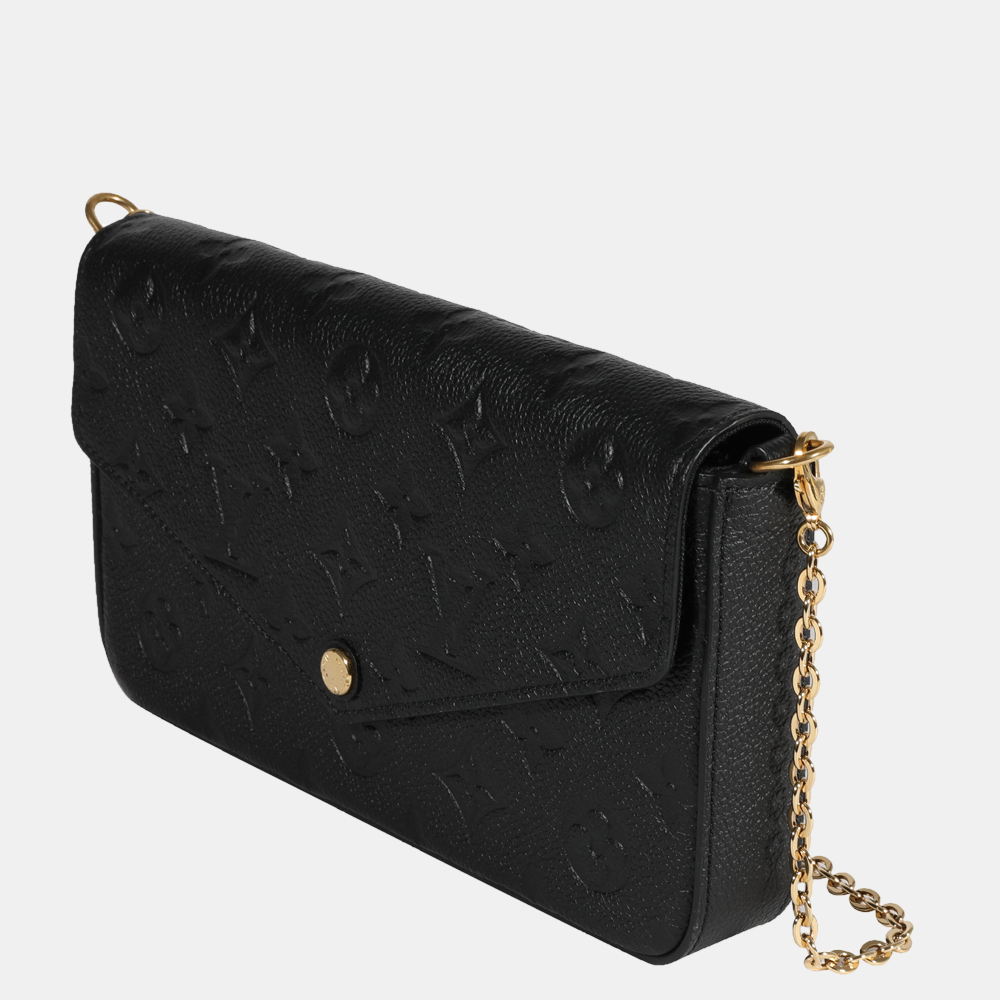 

Louis Vuitton Black Monogram Empreinte Felicie Pochette Bag